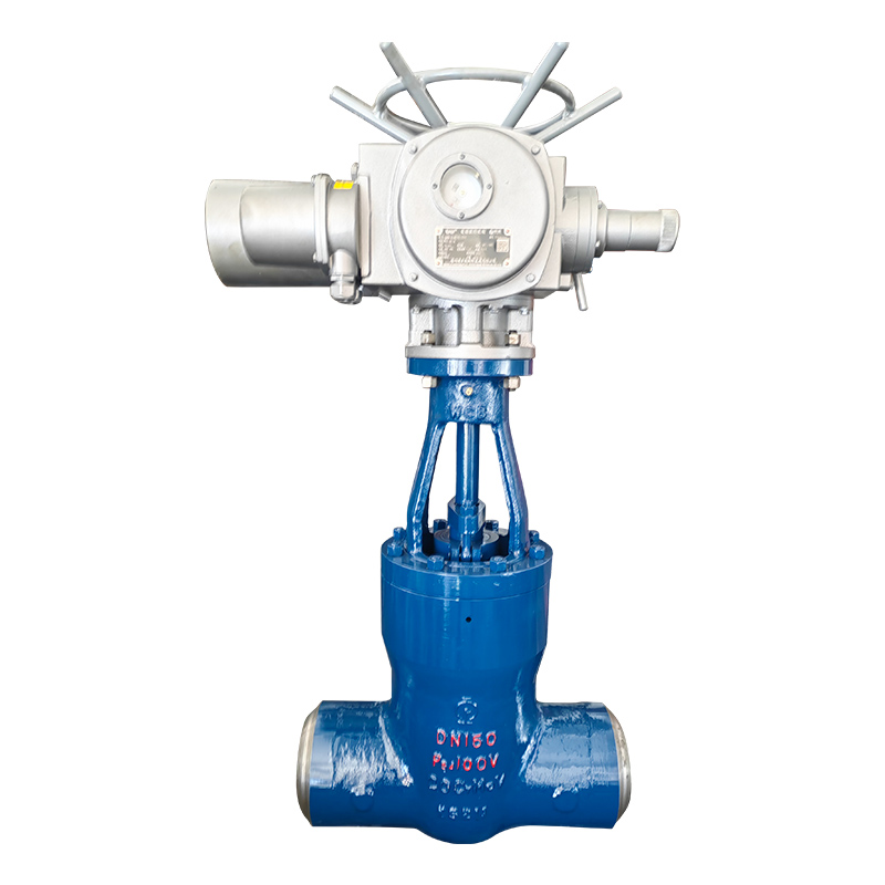 Electric power station gate valve